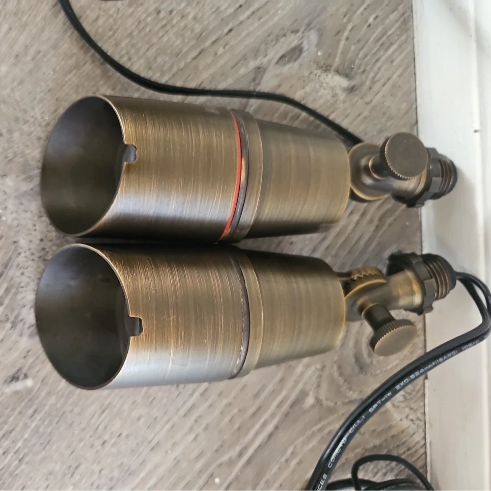 Liberty Landscape Lighting Directional‎ Spot Light with Hood - Weathered Brass